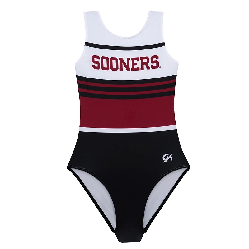 Justaucorps Elite Spirit blanc pour jeunes Oklahoma Sooners