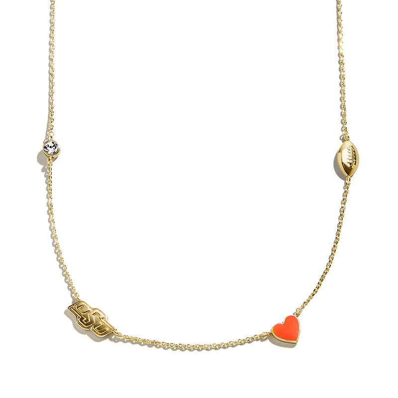Collier à breloques espacées délicates BaubleBar Oklahoma State Cowboys
