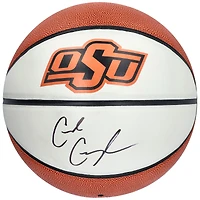 Ballon de basket-ball blanc autographié Cade Cunningham des Cowboys de l'Oklahoma State