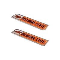 Logo Brands  Oklahoma State Cowboys 2-Pack Embossed Truck Emblem Set