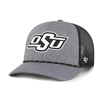 Casquette ajustable en corde de carbone grise Oklahoma State Cowboys '47 pour homme