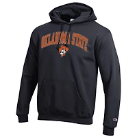 Men's Champion  Black Oklahoma State Cowboys Arch Over Logo Pullover Hoodie
