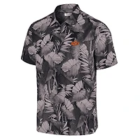 Men's Tommy Bahama  Black Oklahoma State Cowboys Coast Nuevo Fronds Camp Button-Up Top