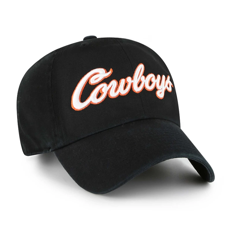 Men's '47 Black Oklahoma State Cowboys Clean Up Adjustable Hat