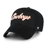 Men's '47 Black Oklahoma State Cowboys Clean Up Adjustable Hat