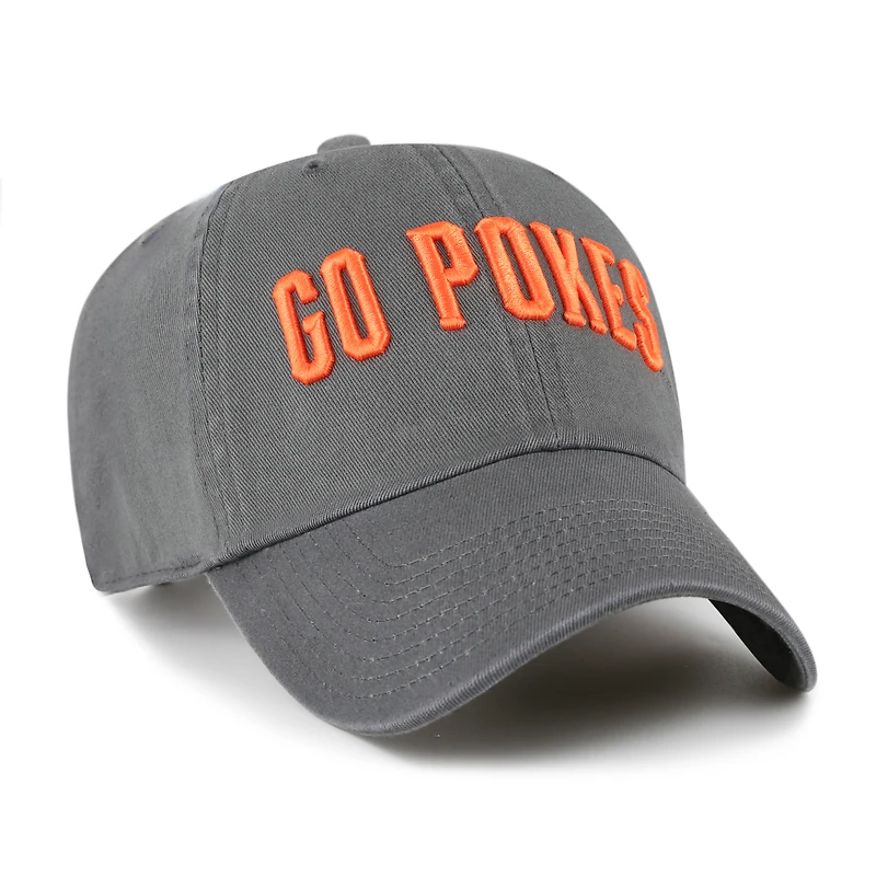 Men's '47 Charcoal Oklahoma State Cowboys Clean Up Adjustable Hat