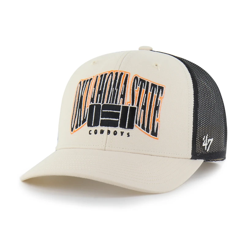 Casquette trucker ajustable Oklahoma State Cowboys '47 Natural pour homme