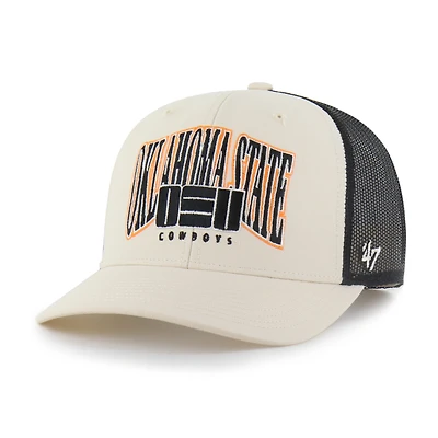 Casquette trucker ajustable Oklahoma State Cowboys '47 Natural pour homme