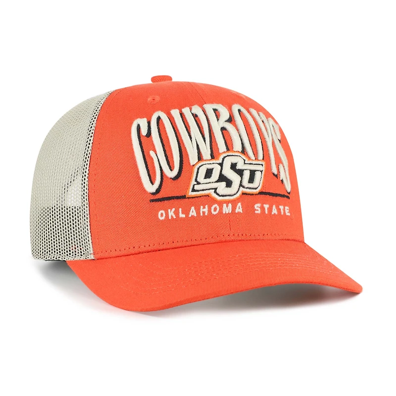 Casquette de camionneur ajustable orange 47 des Cowboys de l'Oklahoma State pour homme