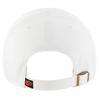 Men's '47 White Oklahoma State Cowboys Clean Up Adjustable Hat