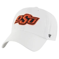 Men's '47 White Oklahoma State Cowboys Clean Up Adjustable Hat