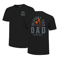 T-shirt noir pour homme avec logo mascotte des Oklahoma State Cowboys la fête pères