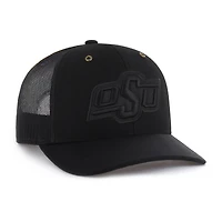 Casquette trucker Carhartt x '47 noire pour homme, modèle Cowboys de l'Oklahoma State, ajustable