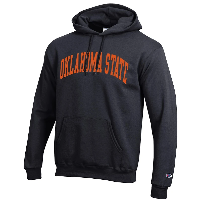Men's Champion Black Oklahoma State Cowboys Basic Arch Fleece Pullover Hoodie