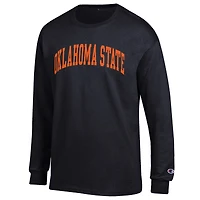 Men's Champion  Black Oklahoma State Cowboys Basic Arch Long Sleeve T-Shirt