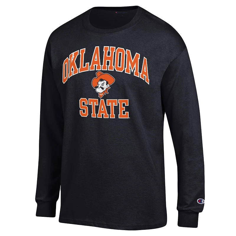 Men's Champion Black Oklahoma State Cowboys High Motor Long Sleeve T-Shirt