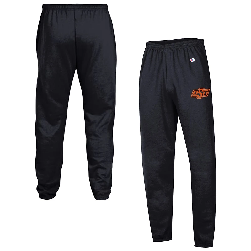 Pantalon de survêtement en molleton Powerblend noir Champion Oklahoma State Cowboys pour homme