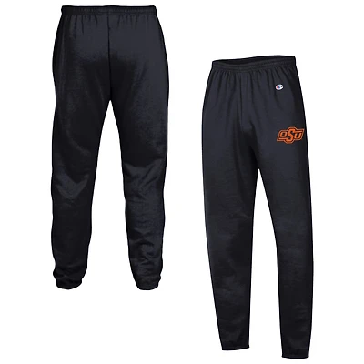 Men's Champion  Black Oklahoma State Cowboys Powerblend Banded Fleece Sweatpants