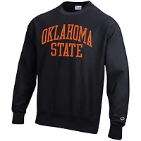 Sweat-shirt à enfiler décontracté Champion Black Oklahoma State Cowboys pour homme, coupe Arch Reverse Weave