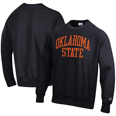 Sweat-shirt à enfiler décontracté Champion Black Oklahoma State Cowboys pour homme, coupe Arch Reverse Weave