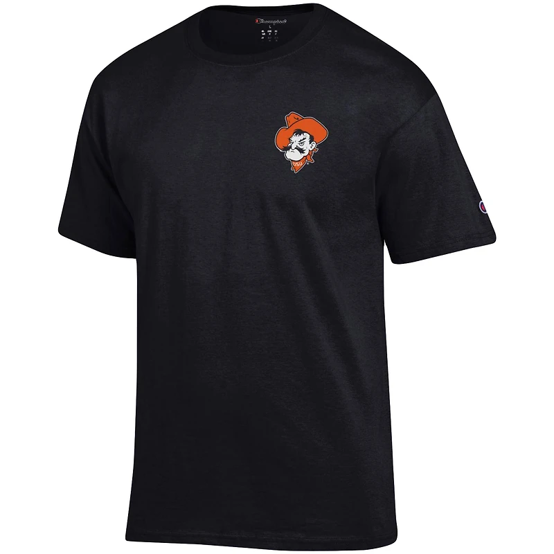 Men's Champion Black Oklahoma State Cowboys Stack 2-Hit T-Shirt