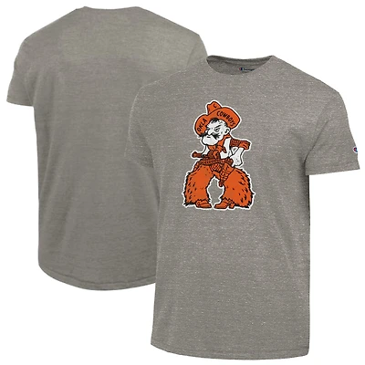 T-shirt Champion pour homme, couleur anthracite, Oklahoma State Cowboys, style vintage Triumph Tri-Blend