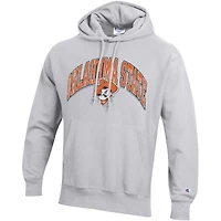 Sweat à capuche Champion Gray Oklahoma State Cowboys Vault Late Night Reverse Weave pour homme
