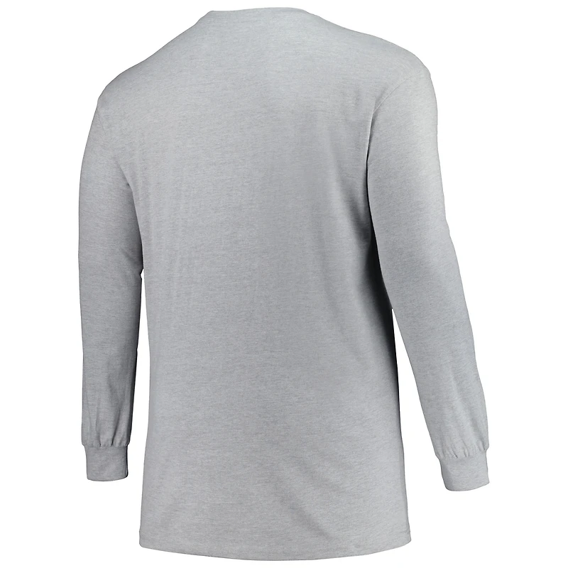 Champion Heather Grey Oklahoma State Cowboys Big & Tall Mascot T-shirt à manches longues