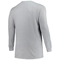 Champion Heather Grey Oklahoma State Cowboys Big & Tall Mascot T-shirt à manches longues
