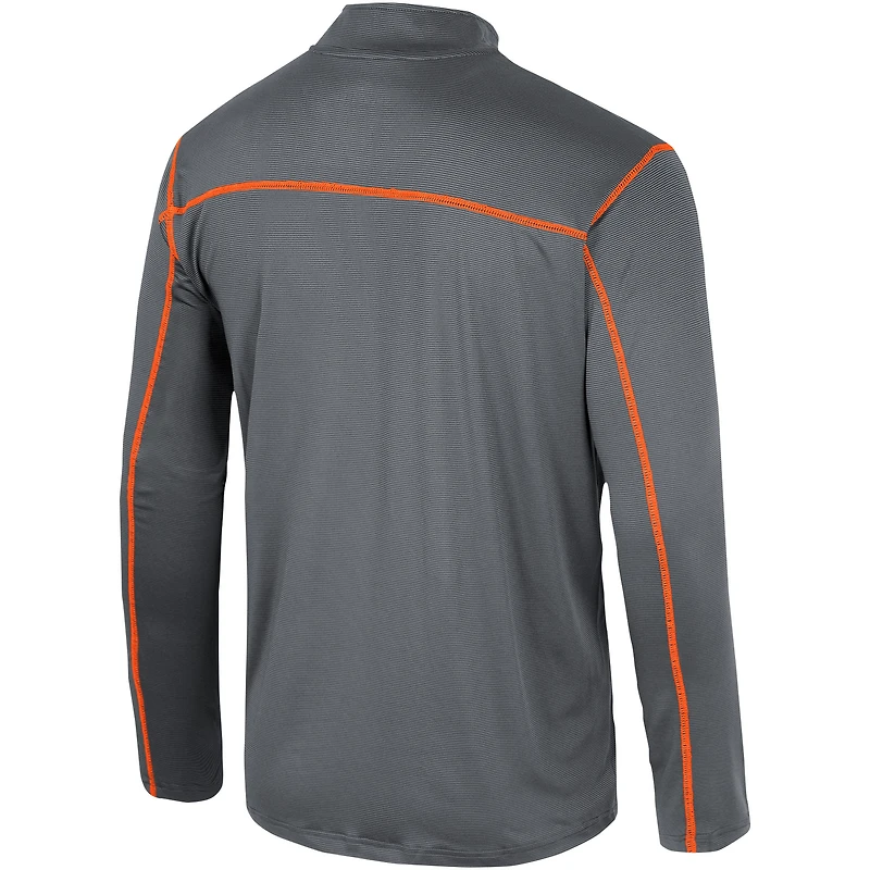 Men's Colosseum Black Oklahoma State Cowboys Cameron Quarter-Zip Windshirt