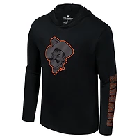 T-shirt à capuche manches longues et pour hommes Colosseum Black Oklahoma State Cowboys Color Pop Active Blend 2-Hit