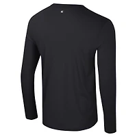 Men's Colosseum Black Oklahoma State Cowboys Color Pop Active Blend 2-Hit Long Sleeve T-Shirt