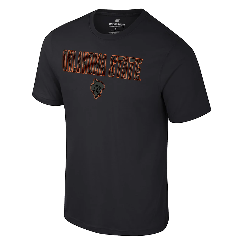 T-shirt Colosseum noir Oklahoma State Cowboys Color Pop Active Blend pour hommes