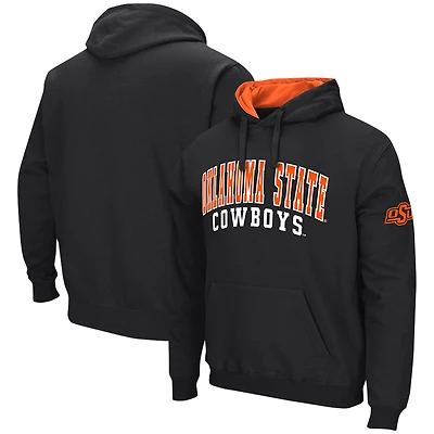 Men's Colosseum Black Oklahoma State Cowboys Double Arch Pullover Hoodie