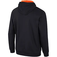 Sweat à capuche demi-zip Colosseum noir Oklahoma State Cowboys pour hommes