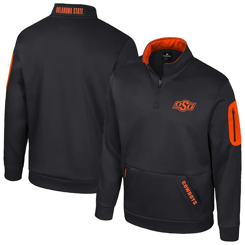 Veste polaire à fermeture éclair quart de tour Mainframe Colosseum Black pour homme des Cowboys l'Oklahoma State