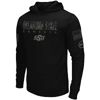 T-shirt à manches longues Colosseum pour homme Oklahoma State Cowboys OHT Military Appreciation Hoodie