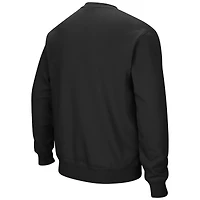 Men's Colosseum Black Oklahoma State Cowboys Team Arch & Logo Tackle Twill Pullover Sweatshirt