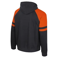 Men's Colosseum  Black Oklahoma State Cowboys Todd Raglan Pullover Hoodie