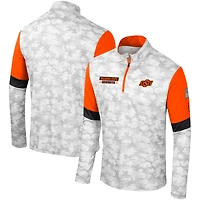 Coupe-vent à quart de zip Tomahawk d'appréciation militaire Colosseum Camo Oklahoma State Cowboys OHT pour hommes