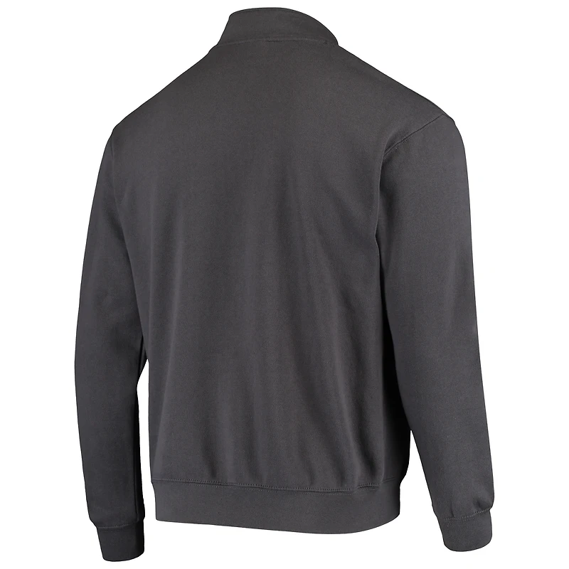 Men's Colosseum Charcoal Oklahoma State Cowboys Tortugas Logo Quarter-Zip Jacket