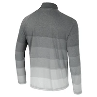 Men's Colosseum  Gray Oklahoma State Cowboys AI Striped Mesh Quarter-Zip Raglan Windshirt