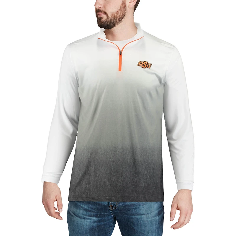 Veste à col zippé Colosseum Gray pour homme, logo de l'équipe Oklahoma State Cowboys Magic