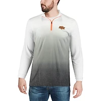 Veste à col zippé Colosseum Gray pour homme, logo de l'équipe Oklahoma State Cowboys Magic