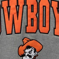 Colosseum gris chiné Oklahoma State Cowboys Arch & Logo Crew Neck Sweatshirt pour homme