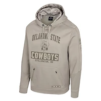 Sweat à capuche pour homme Colosseum Oatmeal Oklahoma State Cowboys Operation Hat Trick Battalion