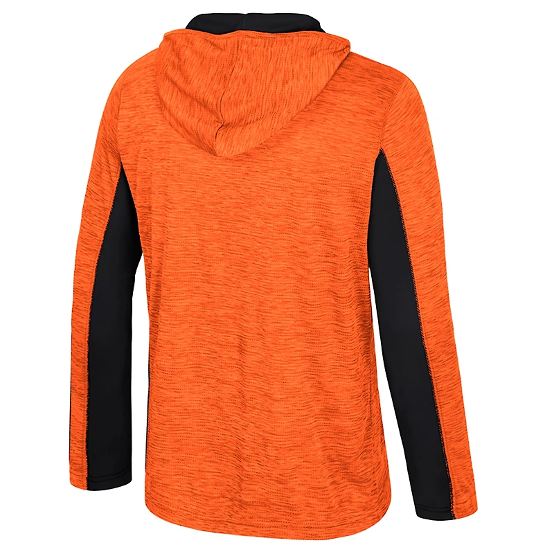 Men's Colosseum Orange Oklahoma State Cowboys Always Sunny Quarter-Zip Hoodie