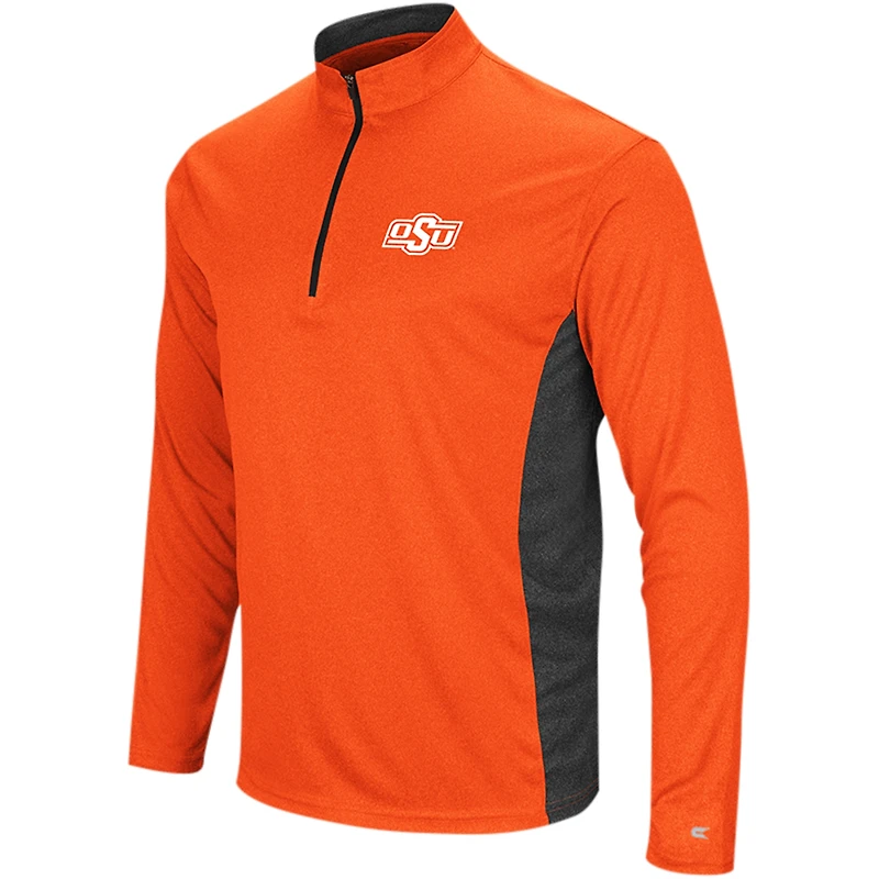 Coupe-vent Audible Quarter-Zip Orange Colosseum pour hommes des Oklahoma State Cowboys
