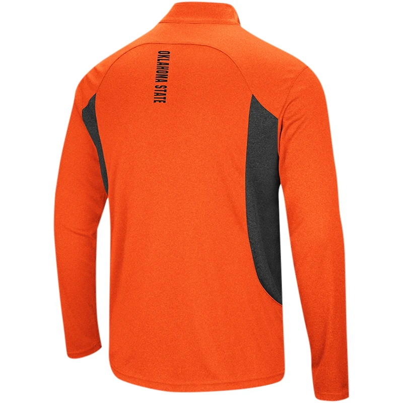 Coupe-vent Audible Quarter-Zip Orange Colosseum pour hommes des Oklahoma State Cowboys