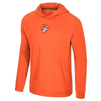 T-shirt à capuche manches longues raglan orange Colosseum pour homme, Oklahoma State Cowboys, de retour aux affaires